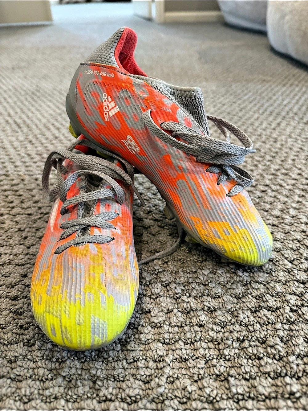 adidas Predator Soccer Cleats Orange Yellow US 2